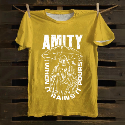 Unisex Vintage The Amity Affliction Band Cotton T-Shirt