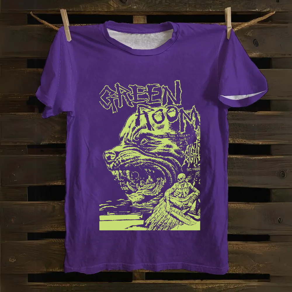 Unisex Vintage Green room horror movie 2015 Cotton T-Shirt