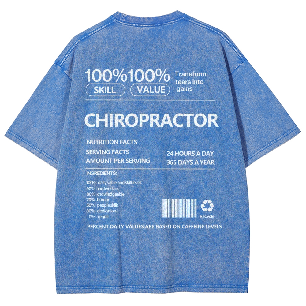 CHIROPRACTOR Unisex Fit Washed T-Shirt