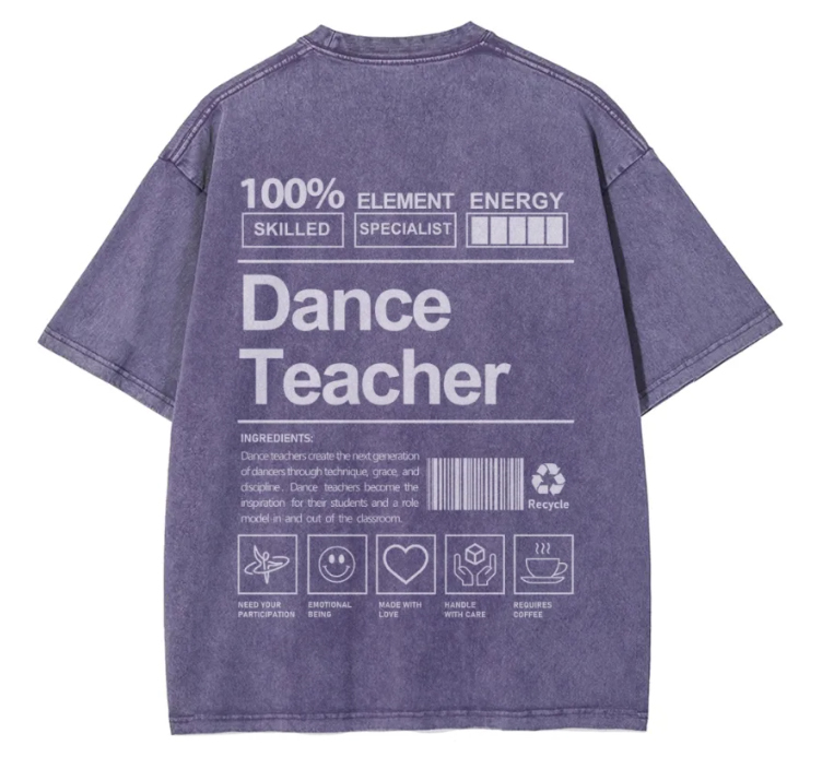 Dance Teacher Unisex Fit Washed T-Shirt wearishow