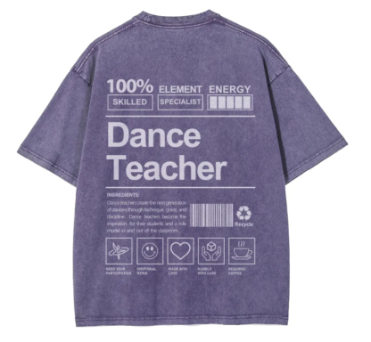 Dance Teacher Unisex Fit Washed T-Shirt wearishow