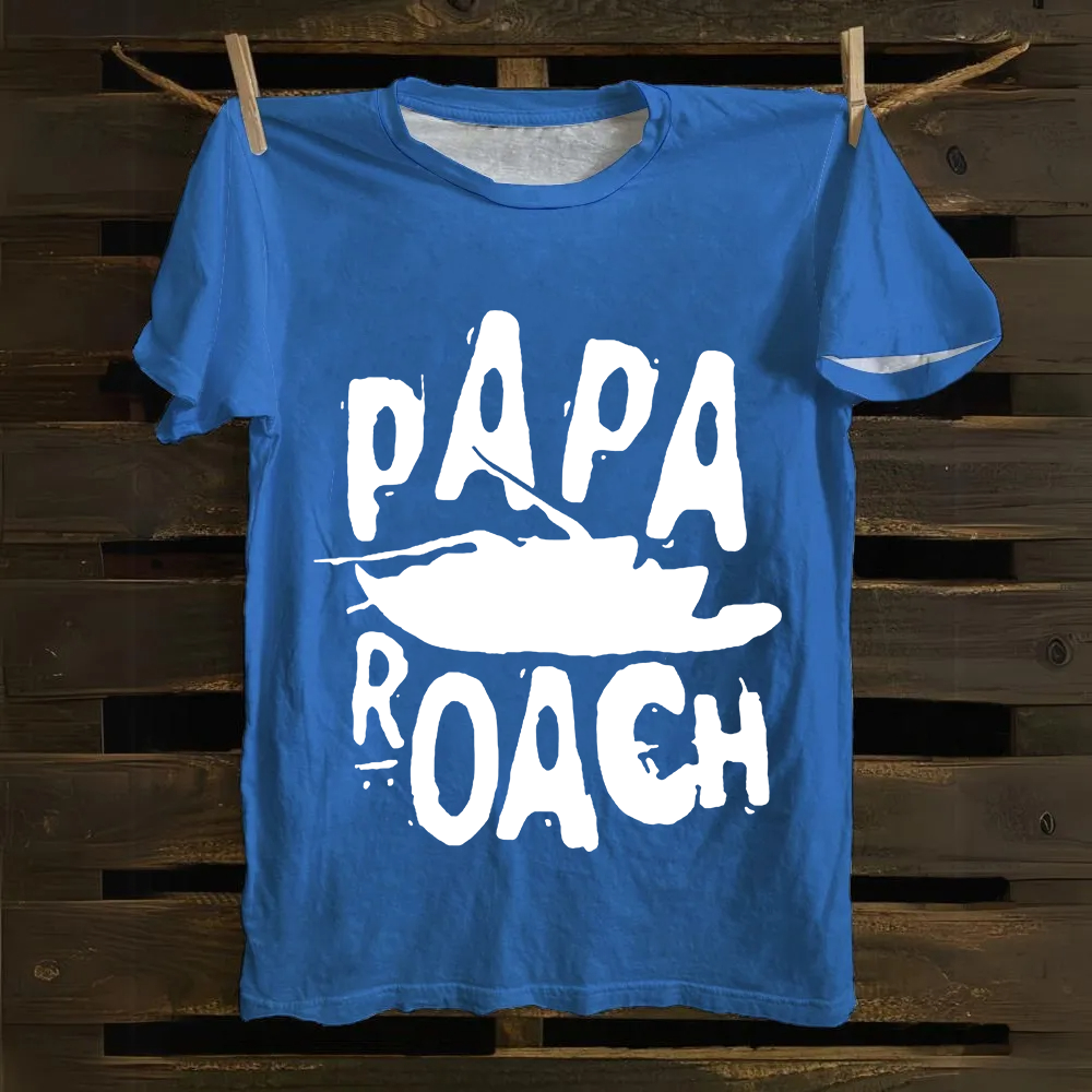 Unisex Vintage Papa Roach Rock Band  Cotton T-Shirt