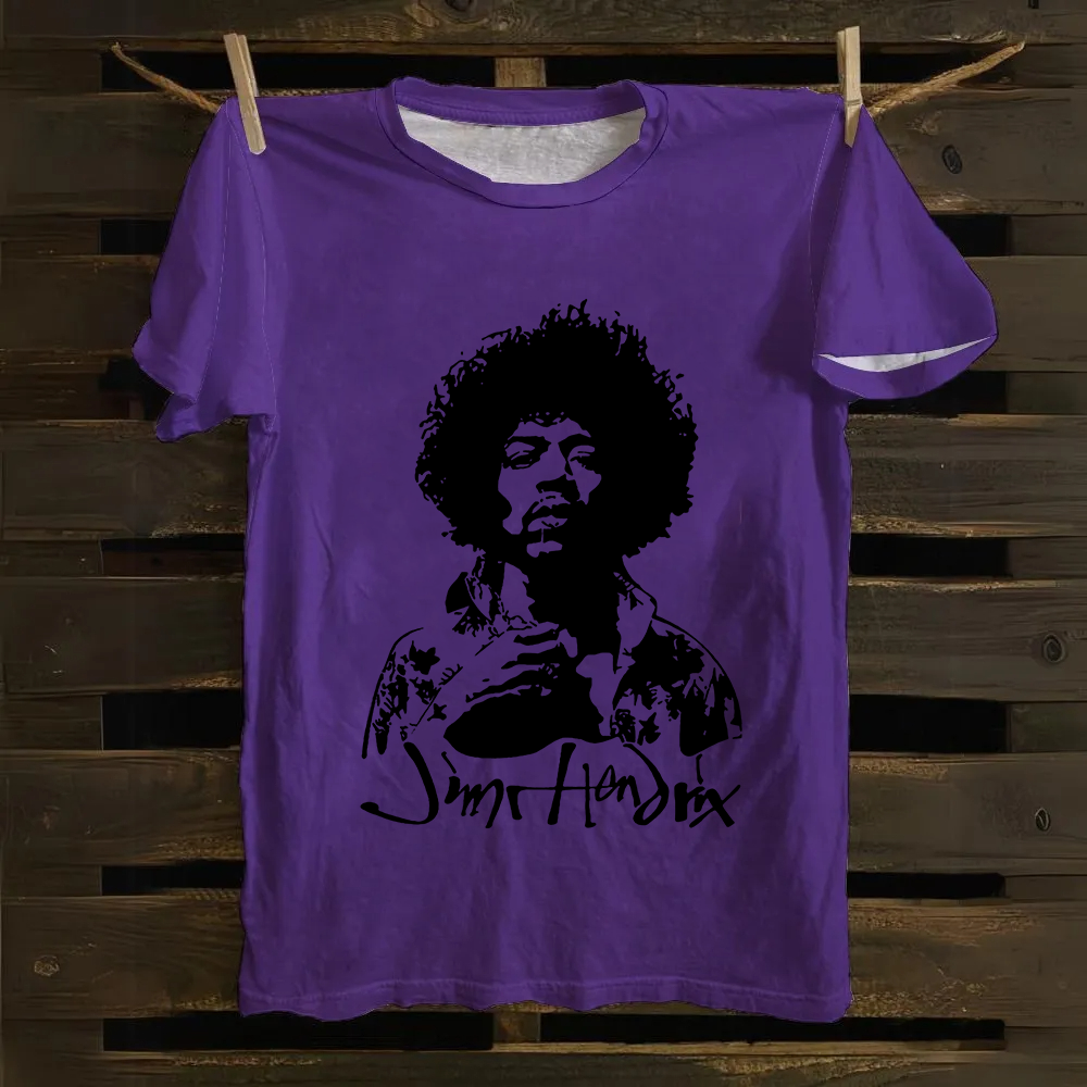 The Jimi Hendrix Experience Band Casual Printed Cotton T-Shirt