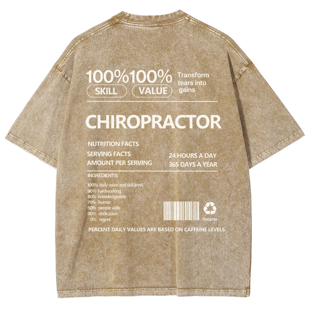 CHIROPRACTOR Unisex Fit Washed T-Shirt