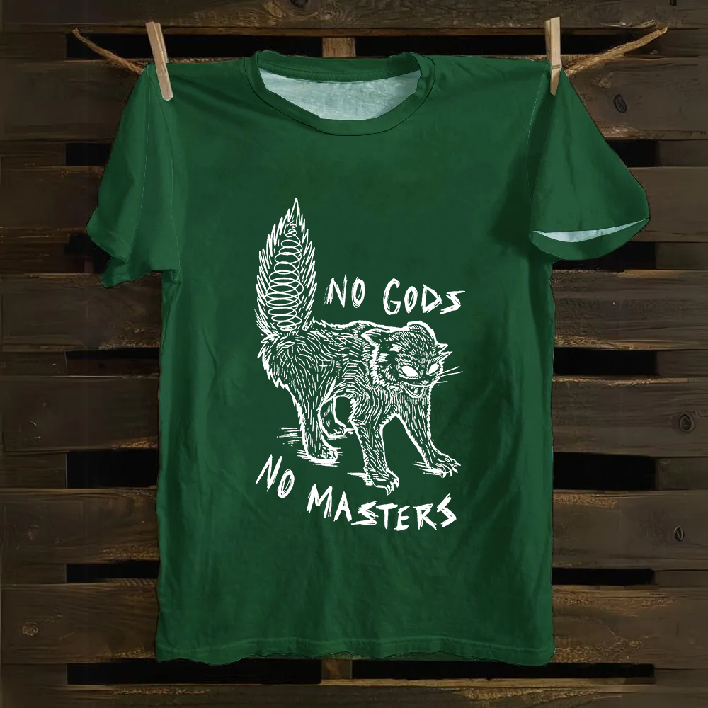 Unisex Vintage No Gods No Masters cotton T-Shirt