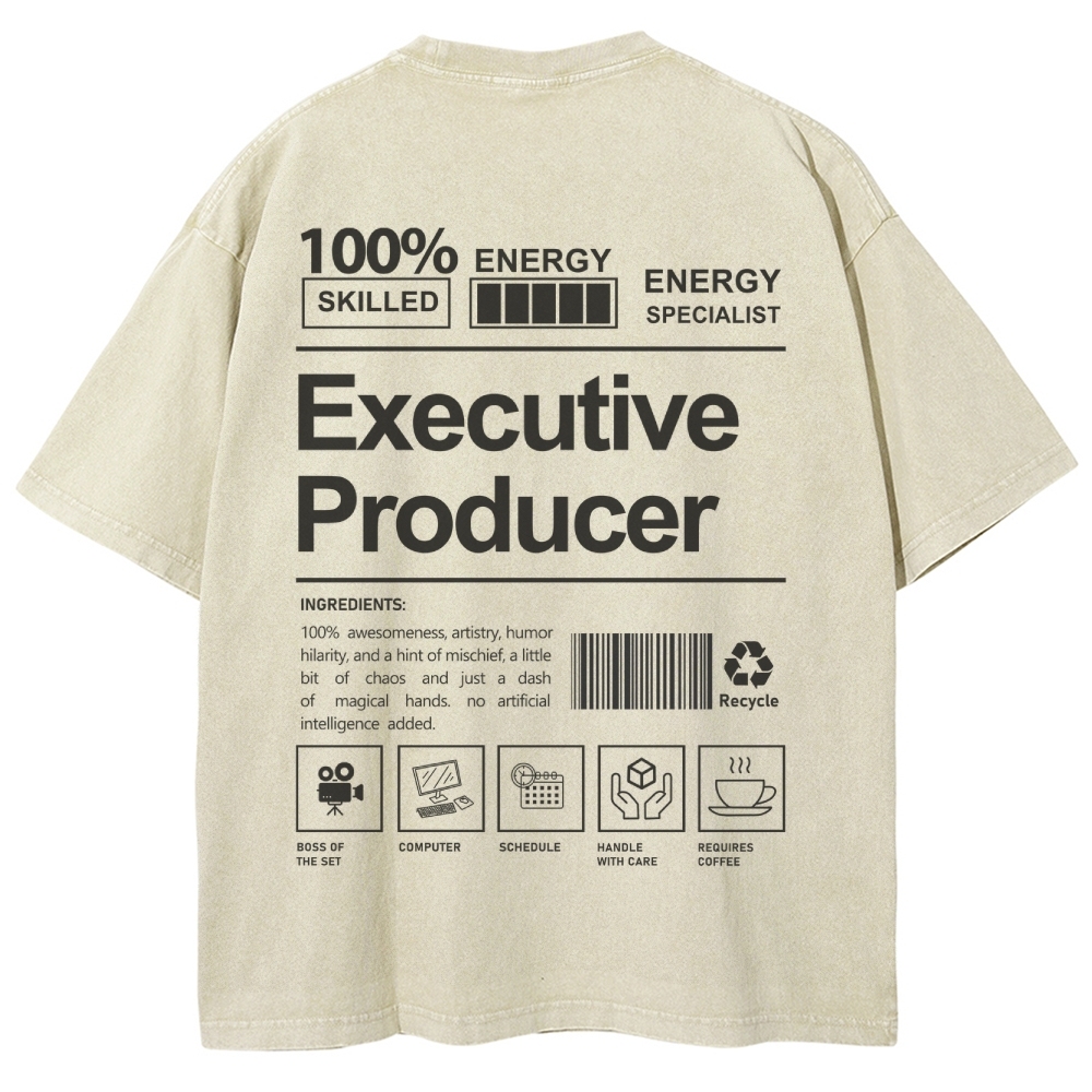 Executive Producer Unisex Fit Washed T-Shirt