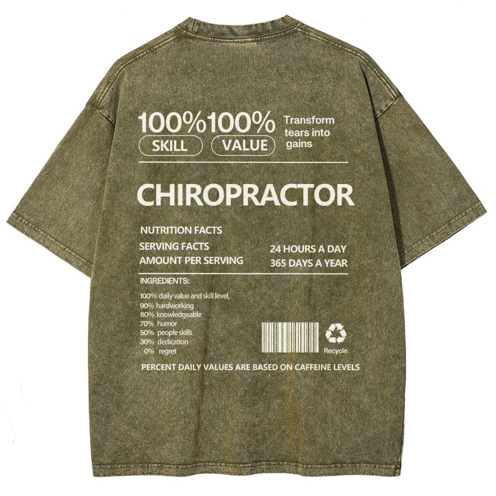 CHIROPRACTOR Unisex Fit Washed T-Shirt
