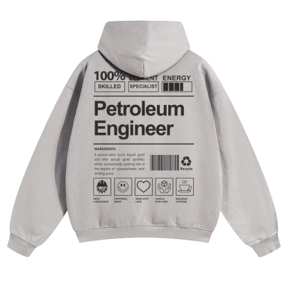 Petroleum Engineer Solid Color Hoodie