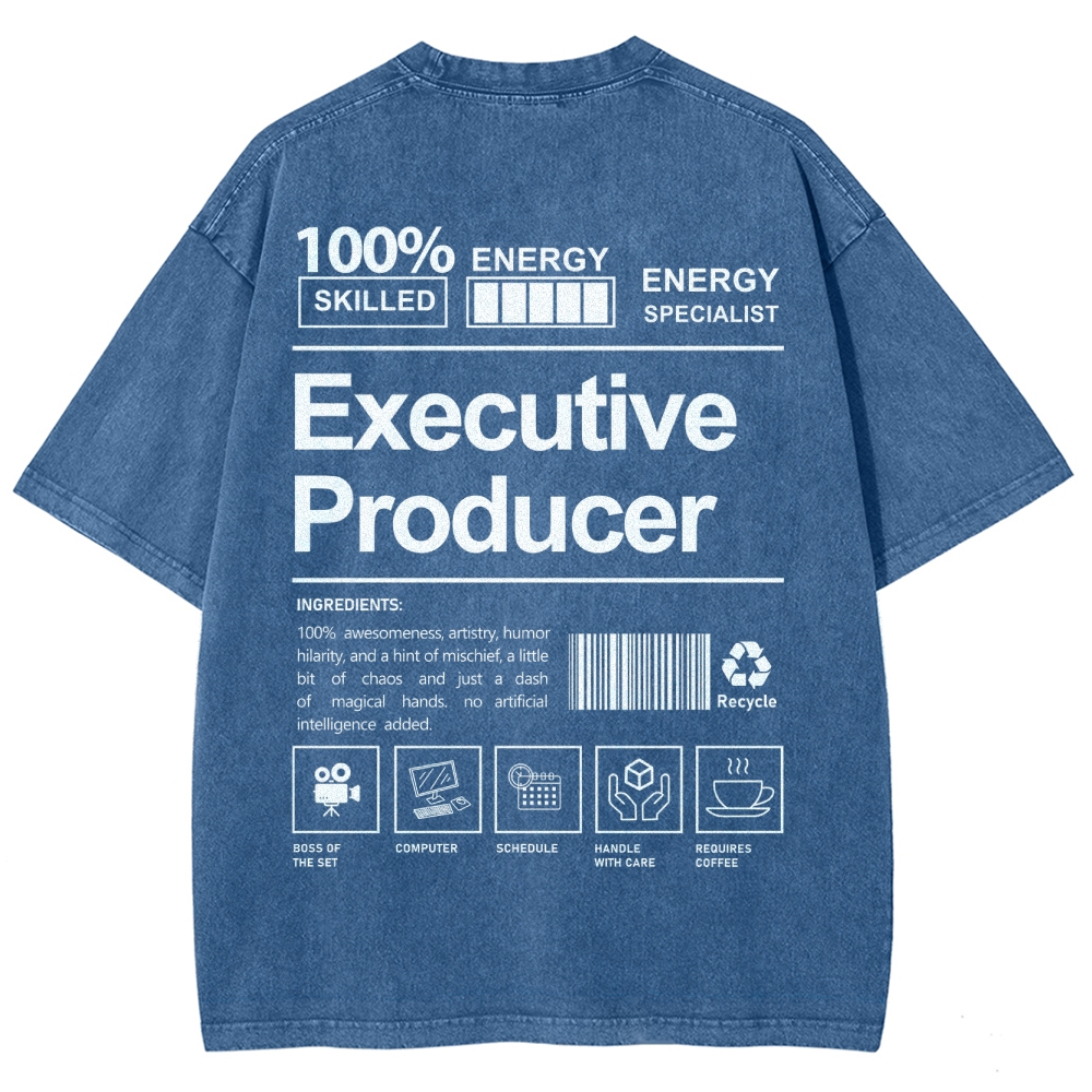 Executive Producer Unisex Fit Washed T-Shirt