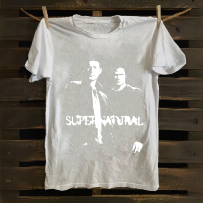 Unisex Vintage  Supernatural TV show Cotton T-Shirt