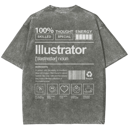Illustrator Unisex Fit Washed T-Shirt
