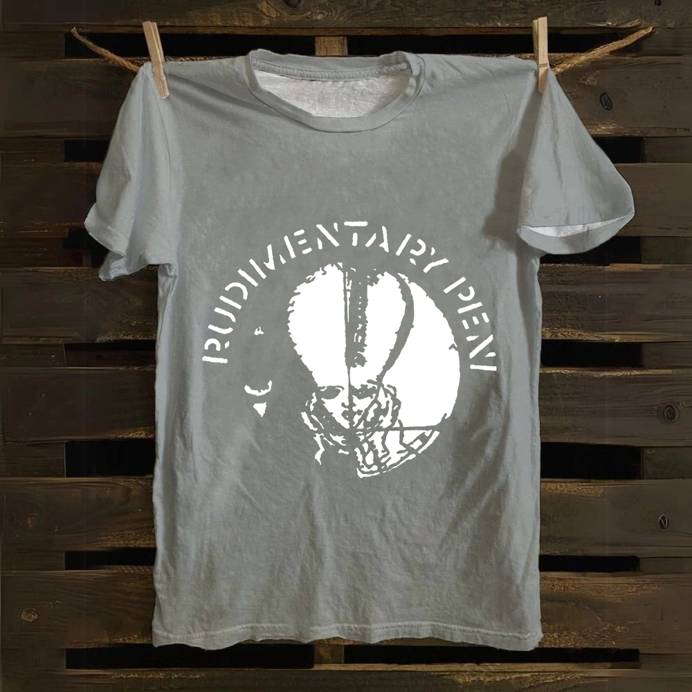 Unisex Vintage Rudimentary Peni Punk Band Cotton T-Shirt