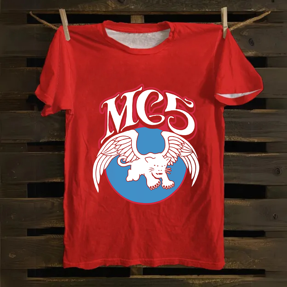 Unisex Vintage  M.C.5 Music Bands Cotton T-Shirt