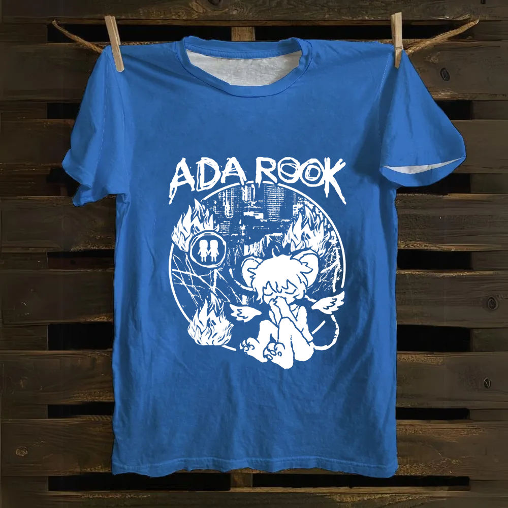 Unisex Vintage Ada Rook Musician Singer Cotton T-Shirt