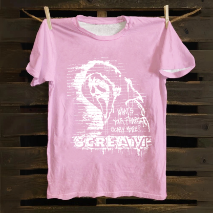 Unisex Vintage Scream horror movie Cotton T-Shirt