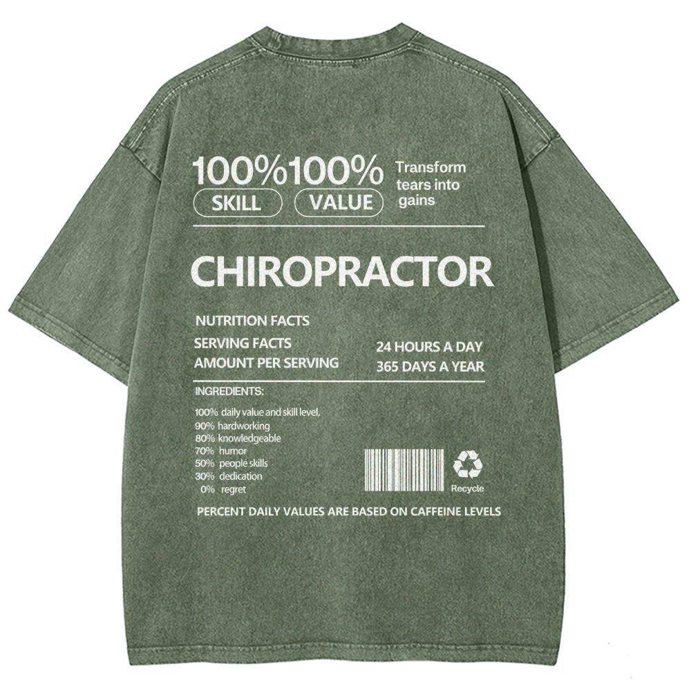 CHIROPRACTOR Unisex Fit Washed T-Shirt
