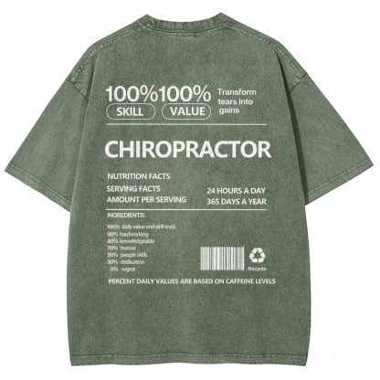 CHIROPRACTOR Unisex Fit Washed T-Shirt