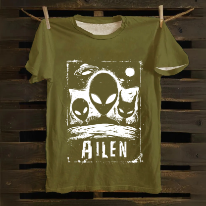 Unisex Vintage Alien Horror Movie Cotton T-Shirt