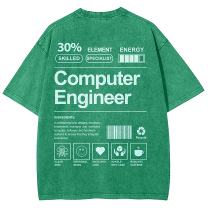 Computer Engineer Unisex Fit Washed T-Shirt
