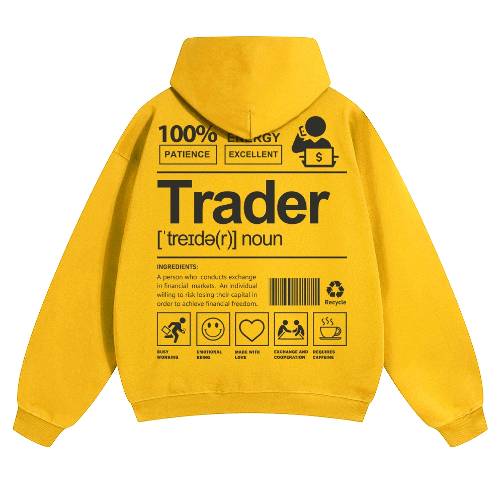 Trader Solid Color Hoodie