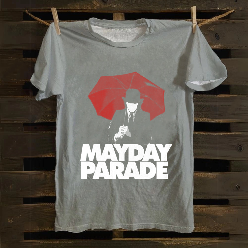 Unisex Vintage  Mayday Parade Rock Band  Cotton T-Shirt