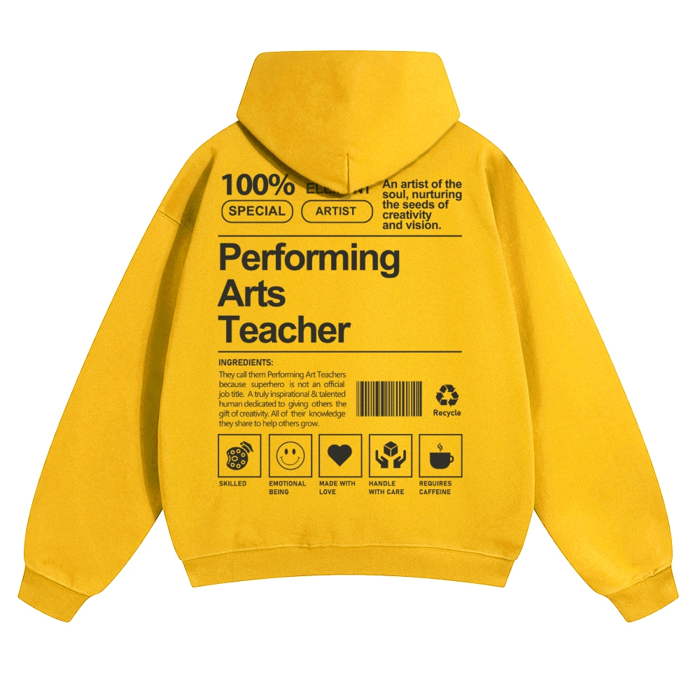 Performing Arts Teacher Solid Color Hoodie