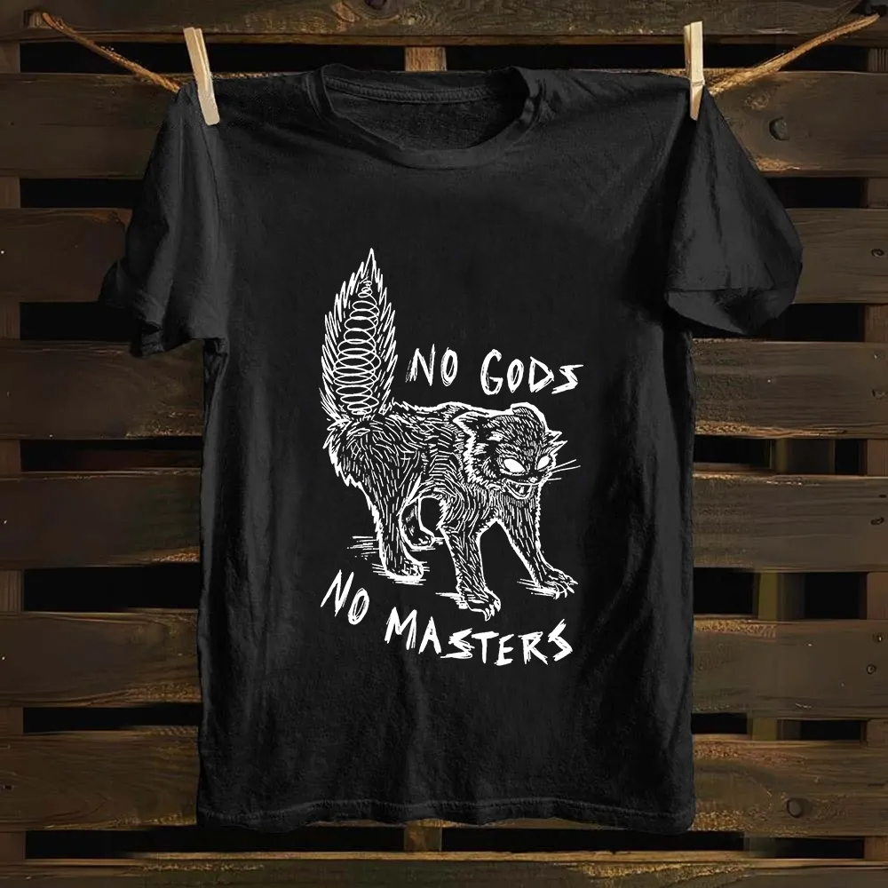 Unisex Vintage No Gods No Masters cotton T-Shirt