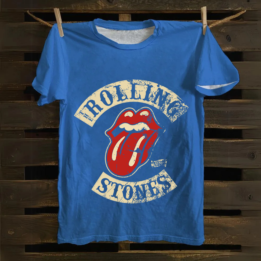 Unisex Vintage Cotton Rolling Stones Rock Band T-Shirt