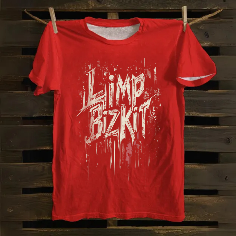 Unisex Vintage  Limp Bizkit Band Cotton T-Shirt