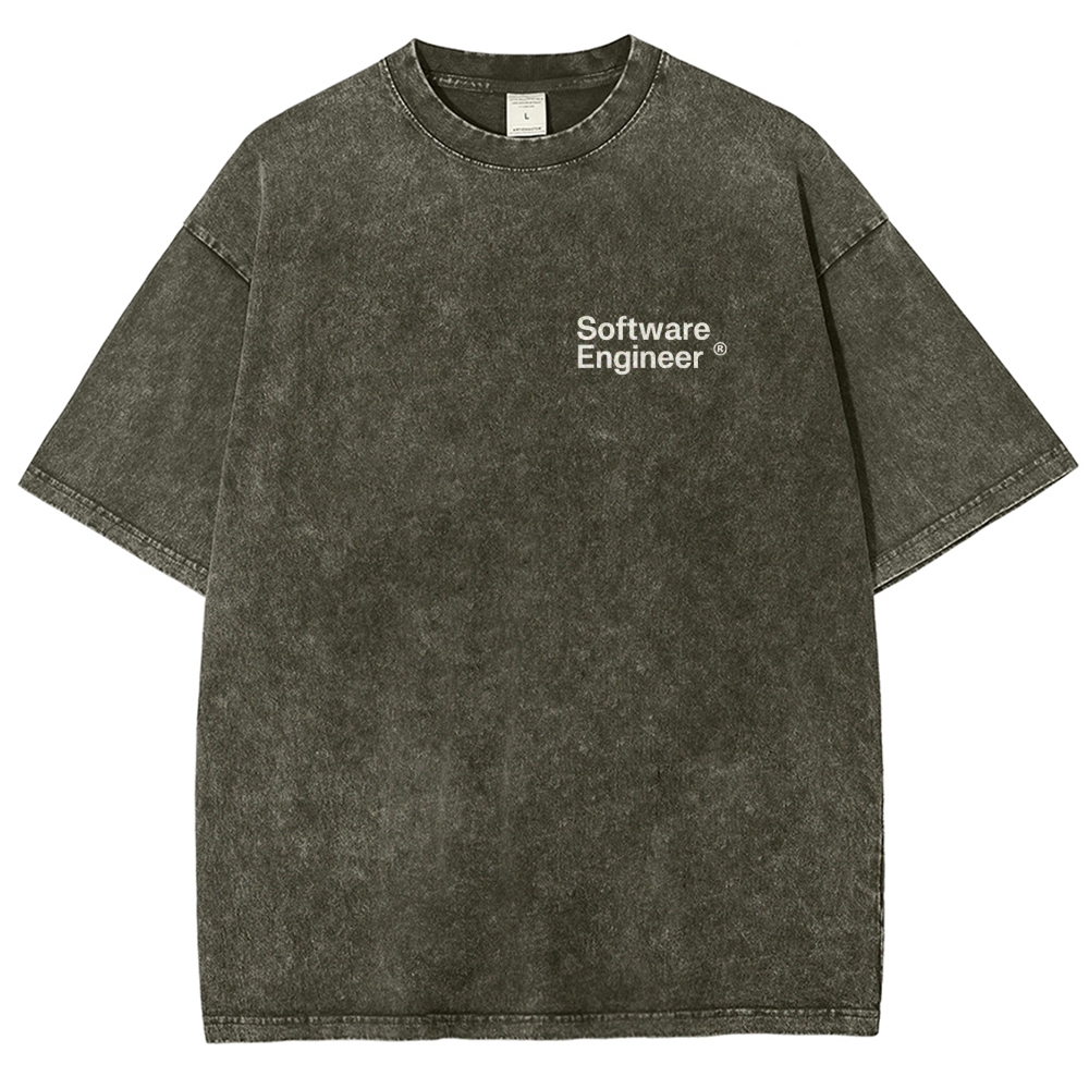 Software Engineer Unisex Fit Washed T-Shirt