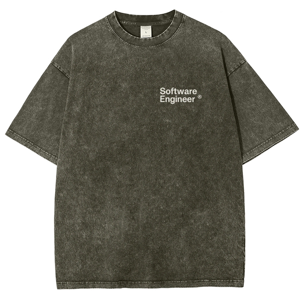 Software Engineer Unisex Fit Washed T-Shirt