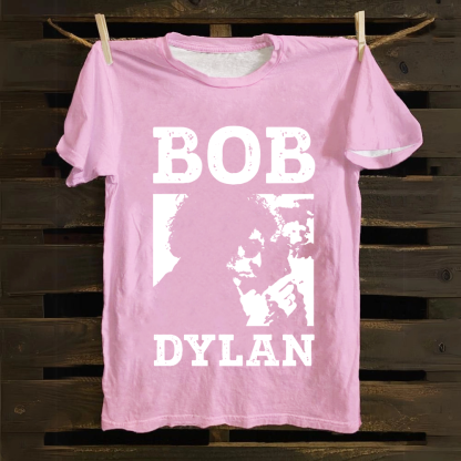 Unisex Vintage Bob Dylan Singer Cotton T-Shirt