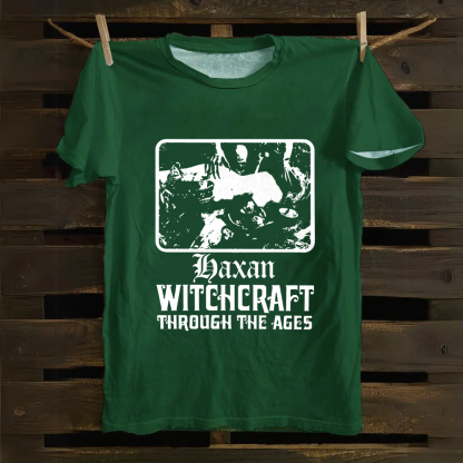 Unisex Vintage Häxan  Witchcraft Through The Ages Horror Movie  Cotton T-Shirt  