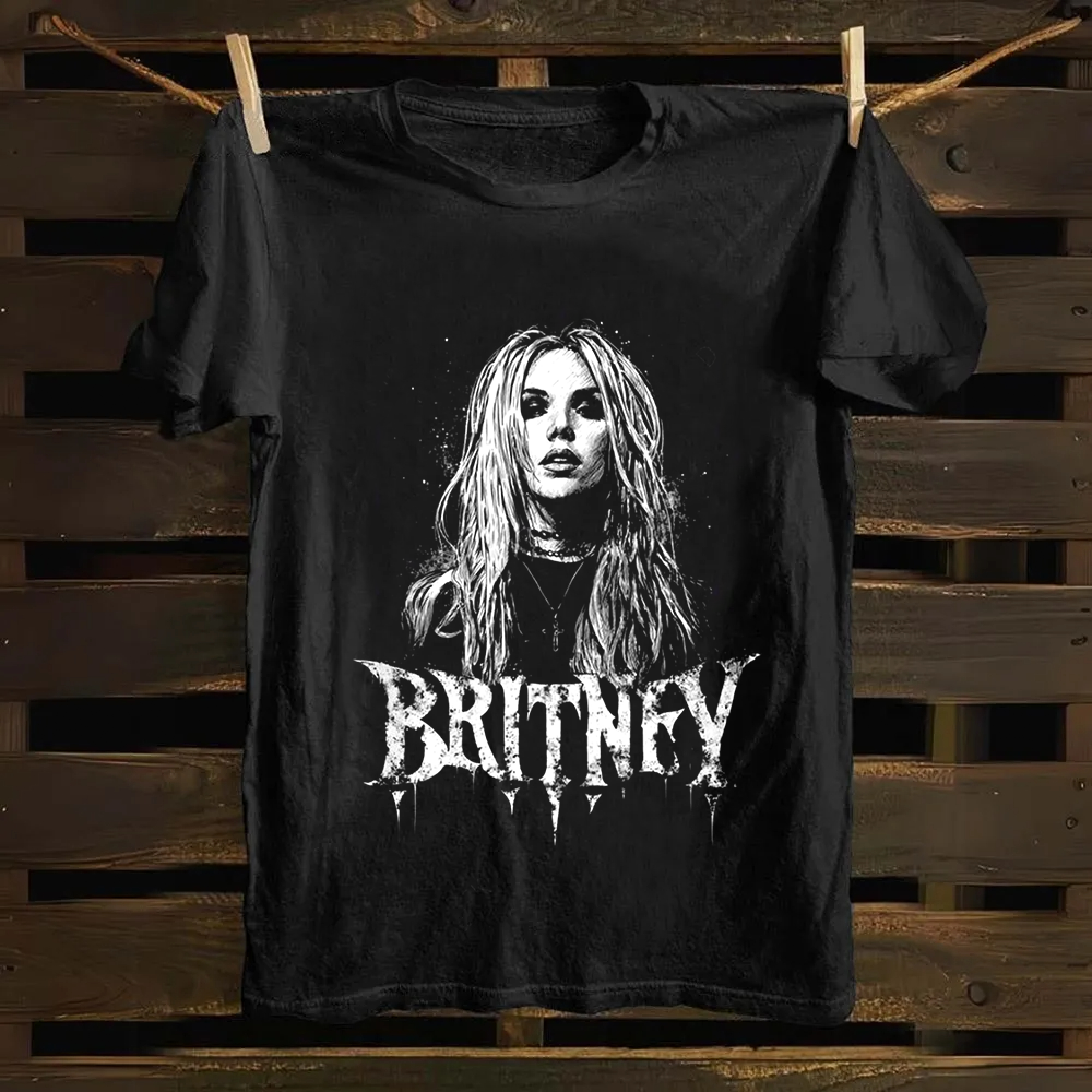 Unisex Vintage  Britney Singer Cotton T-Shirt