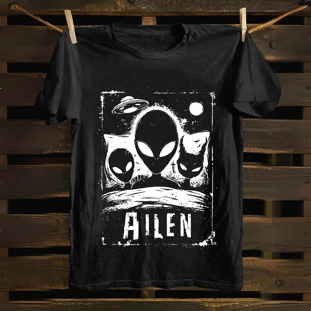 Unisex Vintage Alien Horror Movie Cotton T-Shirt