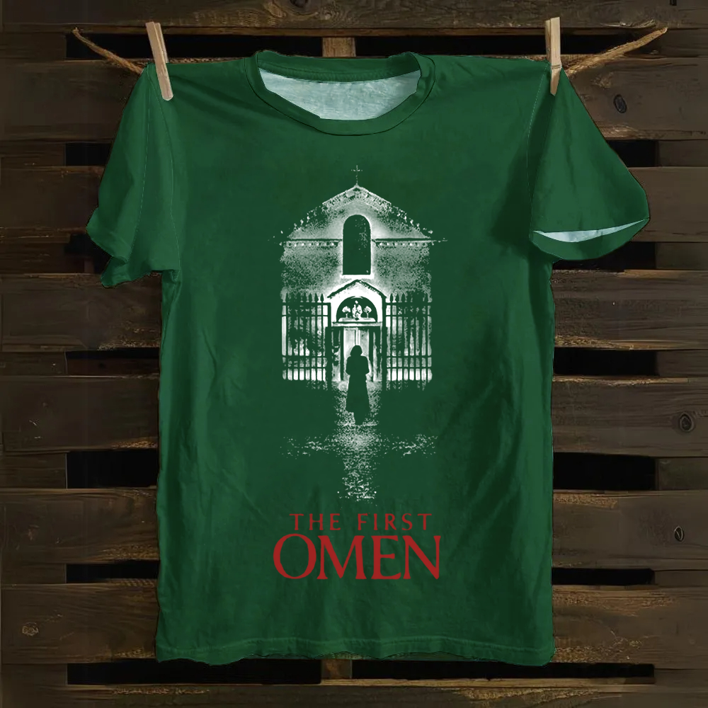 Unisex Vintage The Firts Omen Horror Movie  Cotton T-Shirt
