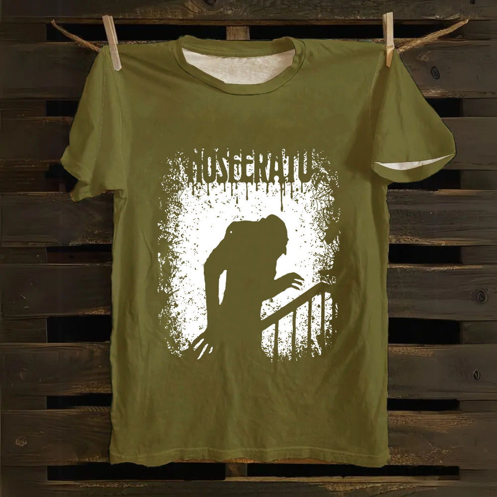 Unisex Vintage  Nosferatu 1922 Horror Movie  Cotton T-Shirt