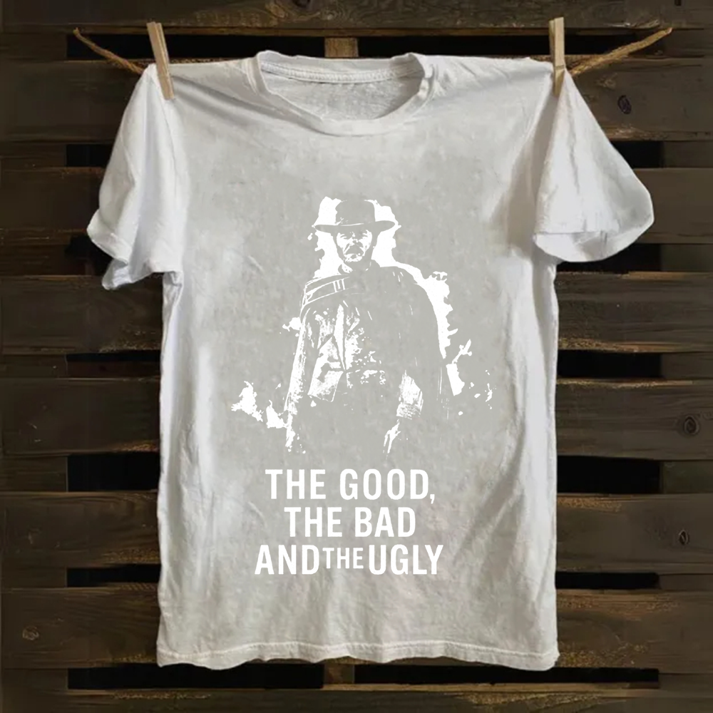 Unisex Vintage The good ,the bad,the ugly, spaghetti Western movie  Cotton T-Shirt