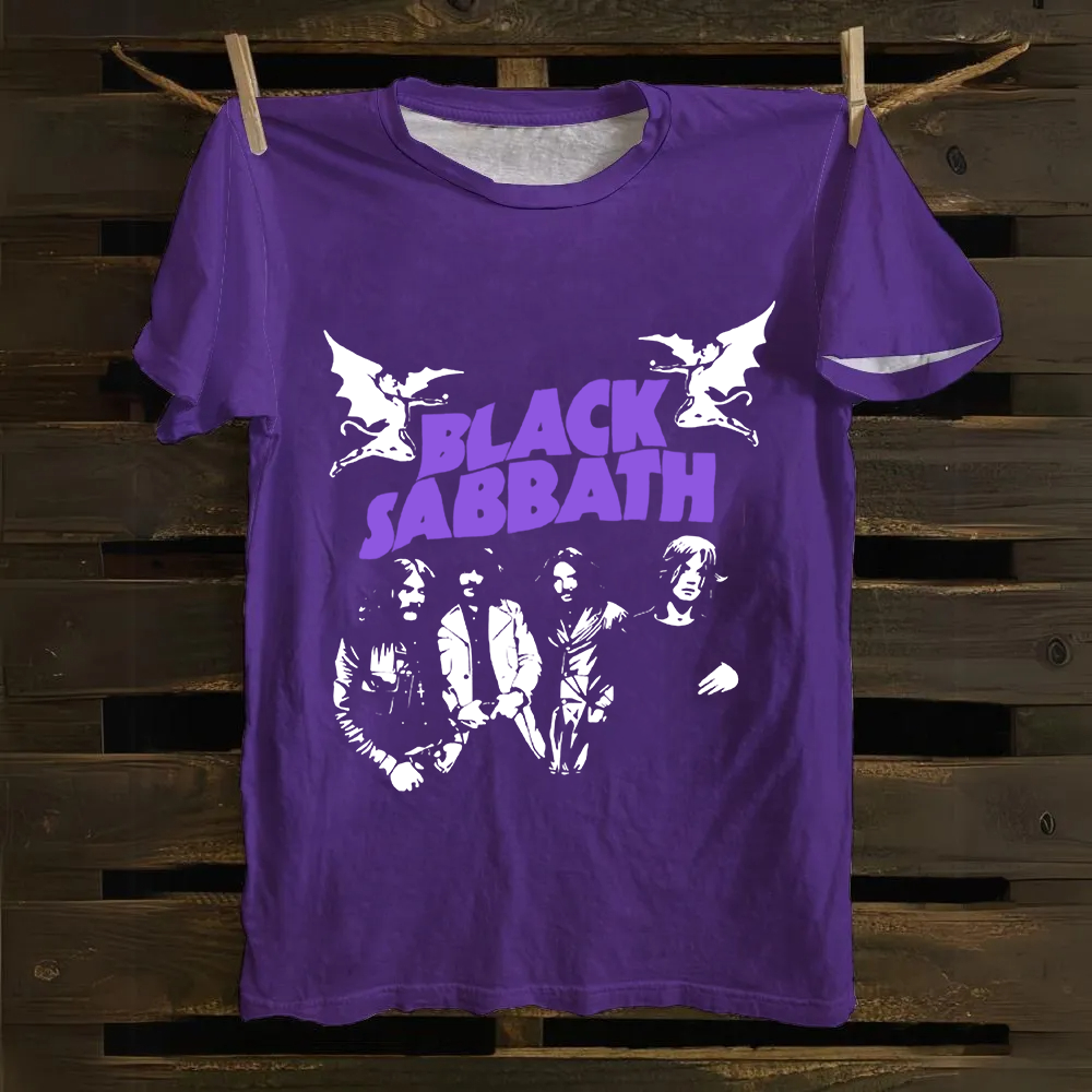 Unisex Vintage Black Sabbath Band  Cotton T-Shirt