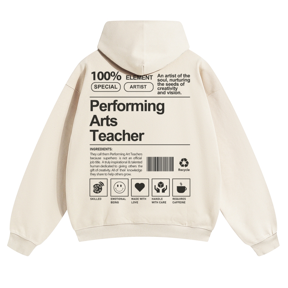 Performing Arts Teacher Solid Color Hoodie