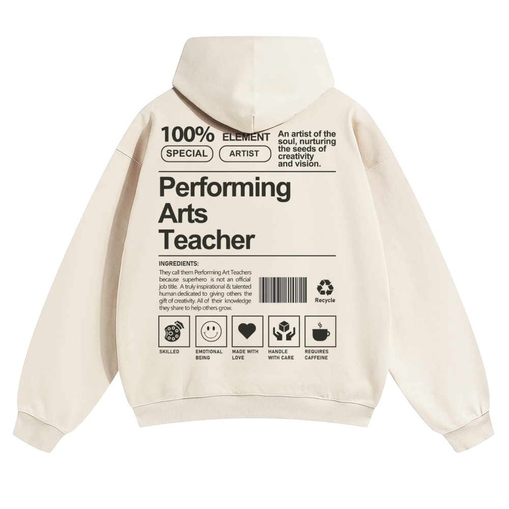 Performing Arts Teacher Solid Color Hoodie