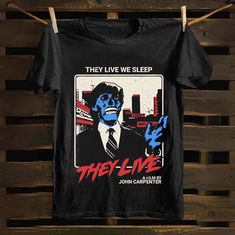 Unisex Vintage  They Live horror movie  Cotton T-Shirt