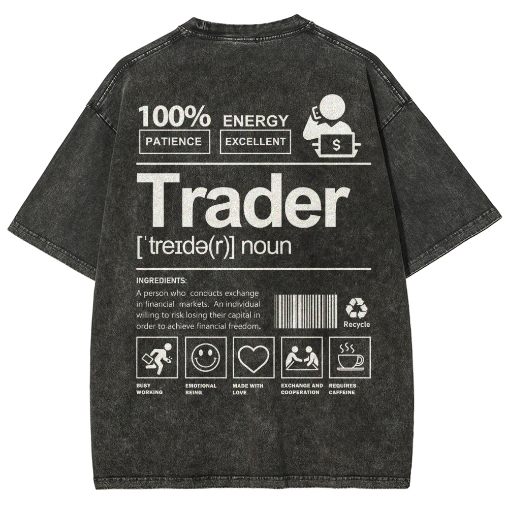 Trader Unisex Fit Washed T-Shirt