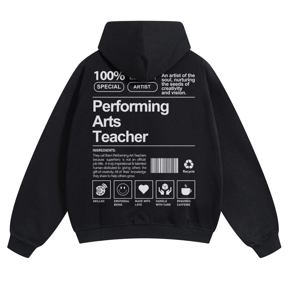 Performing Arts Teacher Solid Color Hoodie
