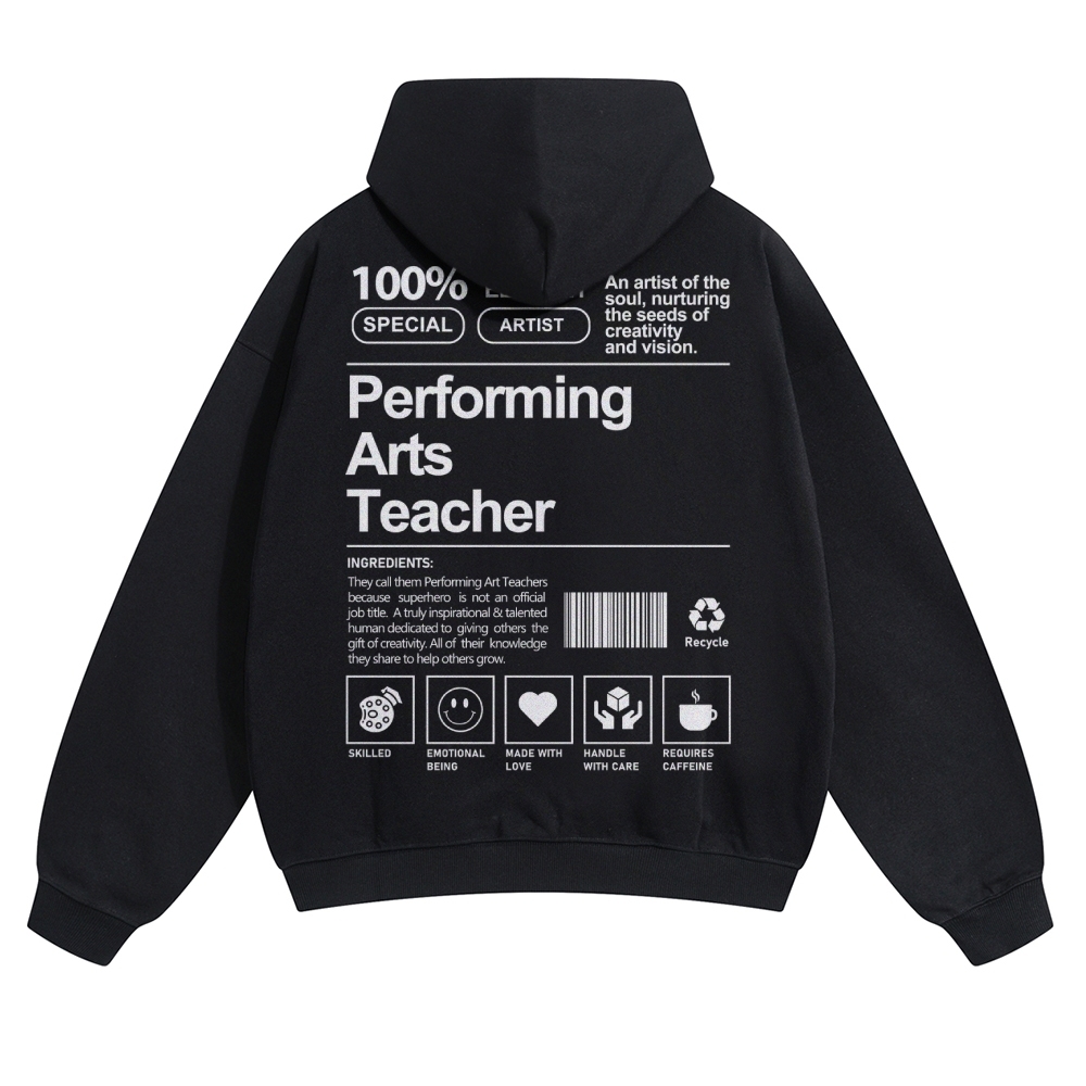 Performing Arts Teacher Solid Color Hoodie