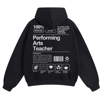 Performing Arts Teacher Solid Color Hoodie