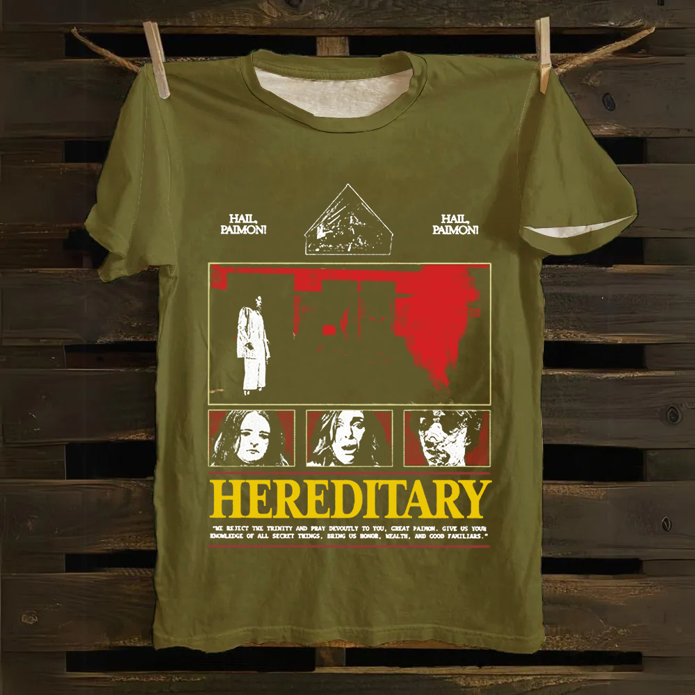Unisex Vintage Hereditary Horror Movie  Cotton T-Shirt
