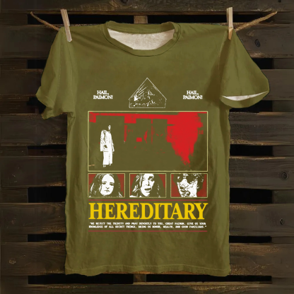 Unisex Vintage Hereditary Horror Movie  Cotton T-Shirt