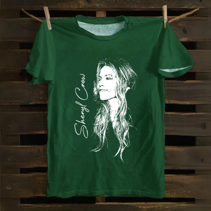 Unisex Vintage  Sheryl Crow Singer Cotton T-Shirt