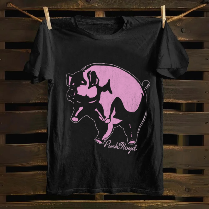 Unisex Vintage Pink Floyd Band Cotton T-Shirt